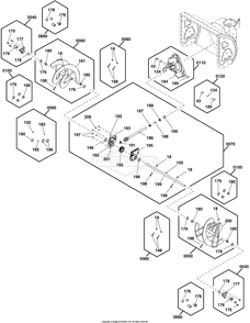 Auger Drive Group Diagram and Parts List for 1696616-04 2017 Briggs and Stratton Snow Blower